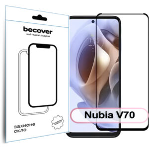 Стекло защитное BeCover Nubia V70 Black (713454)