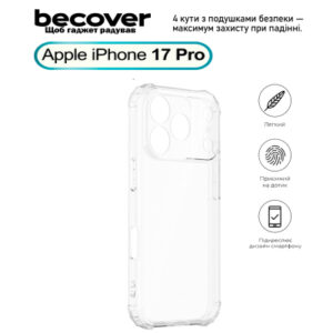 Чехол для мобильного телефона BeCover Anti-Shock Apple iPhone 17 Pro Clear (713797)