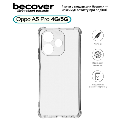 Чехол для мобильного телефона BeCover Anti-Shock Oppo A5 Pro 4G/5G Clear (713813)