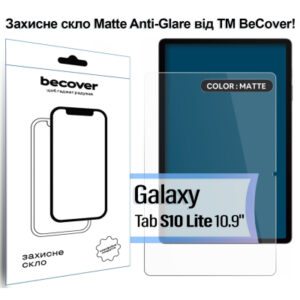 Стекло защитное BeCover Matte Anti-Glare Samsung Galaxy Tab S10 Lite SM-X400/406 10.9" (713819)