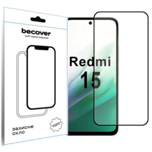 Стекло защитное BeCover Xiaomi Redmi 15 Black (713905)