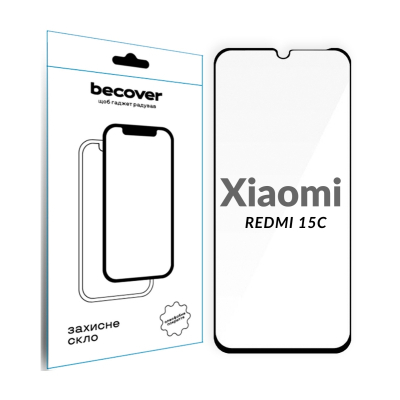 Стекло защитное BeCover Xiaomi Redmi 15C 4G/5G Black (713907)