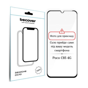 Стекло защитное BeCover Poco C85 4G Black (714366)