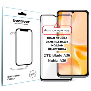 Стекло защитное BeCover ZTE Blade A36 / Nubia A36 Black (714373)
