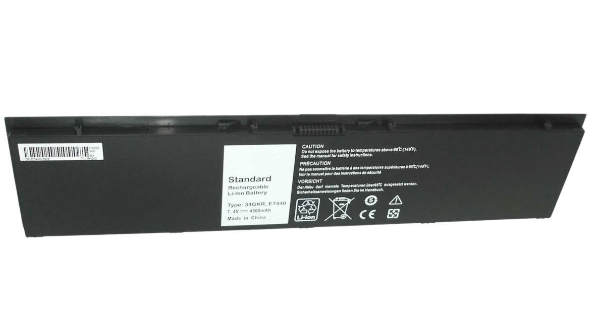 Аккумулятор для ноутбука Dell 34GKR Latitude E7440 7.4V Black 4500mAh OEM