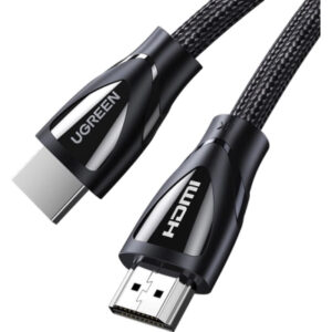 Кабель мультимедийный HDMI M to HDMI M 2.0m braided HD140 black Ugreen (80403)