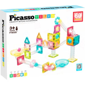 Конструктор Picasso магнитный Tiles Mini Diamond Marble Run Track Set 60 деталей (817338028299)