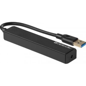 Хаб USB 3.0 -> 4xUSB 3.0 Black Defender