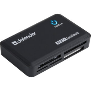 Card Reader Optimus, 6-slots, USB2.0, compact, зовнішній, чорний Defender