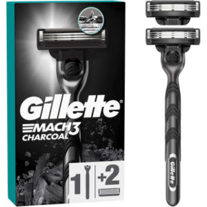 Бритва Gillette Mach3 Charcoal Древесный уголь С 2 сменными картриджами (8700216074308)