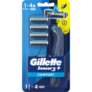 Бритва Gillette Sensor 3+ с 4 сменными картриджами (8700216639484)