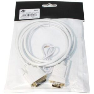Кабель мультимедийный DVI M to VGA M 1.0m 24+1pin white Atcom (9505)