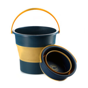 Ведро складное СИЛА силіконове 4,6 л orange-black (961001)