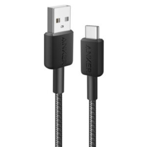 Дата кабель USB 2.0 AM to Type-C 0.9m 322 Black Anker (A81H5G11)