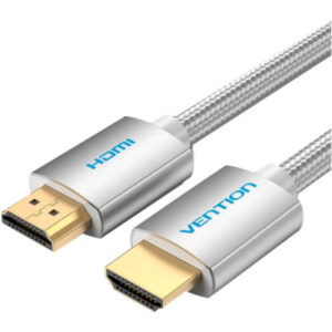 Кабель мультимедийный HDMI to HDMI 3.0m V2.0 4K 60Hz Silver Metal Type Vention (AABII)