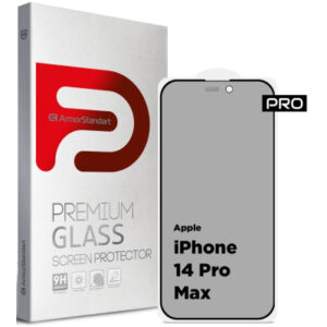Стекло защитное Armorstandart Pro Anti-spy Matte Apple iPhone 14 Pro Max Black (ARM68605)
