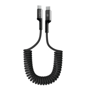 Дата кабель USB-C to USB-C 1.0m Spiral 3A Black Armorstandart (ARM75392)