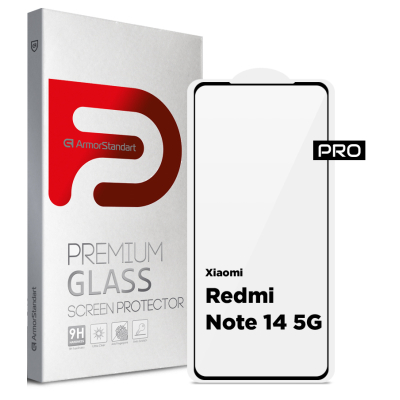 Стекло защитное Armorstandart Pro Xiaomi Redmi Note 14 5G Black (ARM83175)