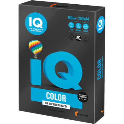 Бумага Mondi IQ color А4 intensive, 160g 250sh, Black (B100/A4/160/IQ)