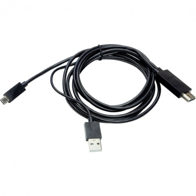 Кабель мультимедийный Micro 5P to HDMI 1.8m + USB for power (MHL) PowerPlant (CA910861)