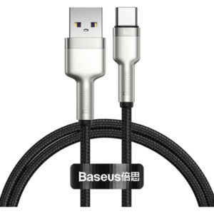 Дата кабель USB 2.0 AM to USB-C 1.0m Cafule Metal 66W black Baseus (CAKF000101)