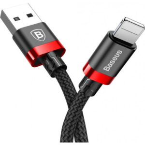 Дата кабель Baseus USB 2.0 AM to Lightning 1.0m Cafule Black-Red (CALKLF-B19)