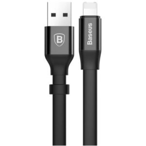 Дата кабель USB 2.0 AM to Lightning 0.23m 2A black Baseus (CALMBJ-B01)