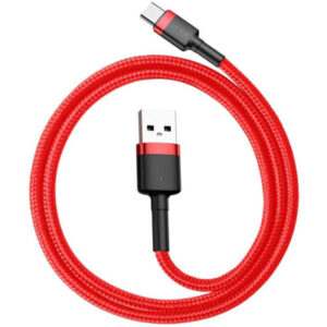 Дата кабель USB 2.0 AM to USB-C 0.5m 3A red Baseus (CATKLF-A09)