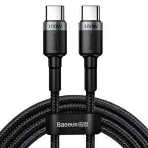 Дата кабель USB-C to USB-C 2.0m 100W 5A black-grey Baseus (CATKLF-ALG1)