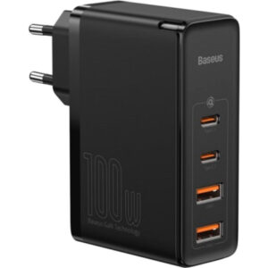 Зарядное устройство Baseus 2xUSB 100W GaN (2xUSB-C+2xUSB-A) black (CCGAN2P-L01)
