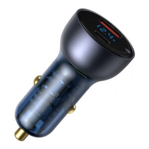 Зарядное устройство Baseus USB + USB-C QC3.0 65W Particular Digital Display gray (CCKX-C0G)