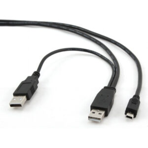 Кабель для передачи данных USB 2.0 AMx2 to Mini 5P 0.9m Cablexpert (CCP-USB22-AM5P-3)