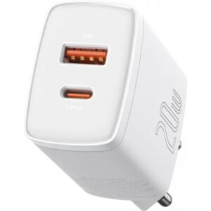 Зарядное устройство Baseus Compact Quick Charger U+C 20W EU White (CCXJ-B02)