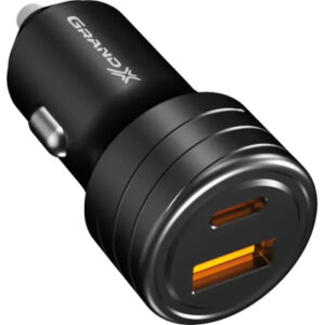Зарядное устройство Grand-X CH-30B 30W 1xUSB + 1xUSB-C PD + QC3.0 AFC FCP SCP VOOC Black (CH-30B)