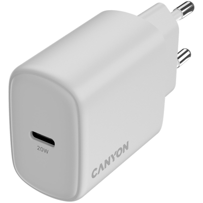 Зарядное устройство Canyon OnCharge 250 25W 1xPD EU White (CNE-CHA250-01)