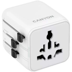 Переходник Canyon Travel Adapter OnTour One EU/UK/US/AUS White (CNS-TA1005W)