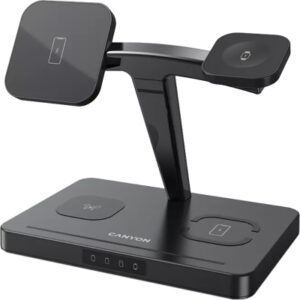 Зарядное устройство Canyon wireless charger WS-404 15W 4in1 Black (CNS-WCS404)