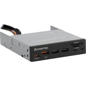 Card Reader 2x USB3.2, 2x Type-C,1x PD3.0, 1x QC3.0 USB, внутрішній, 3.5" чорний CRD-908H Chieftec
