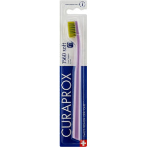Зубная щетка Curaprox CS 1560 Soft Мягкая D 0.15 мм Лиловая с салатовой щетиной (CS 1560-10)