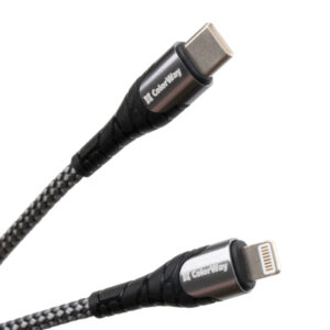 Дата кабель USB-C to Lightning 1.0m ColorWay (CW-CBPDCL033-GR)