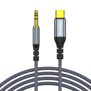 Кабель мультимедийный USB-C to 3.5mm M 1.2m gray ColorWay (CW-CBPDJ071-G)