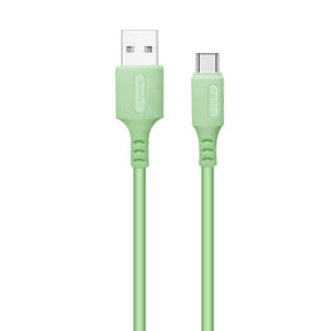 Дата кабель USB 2.0 AM to USB-C 1.0m soft silicone green ColorWay (CW-CBUC042-GR)