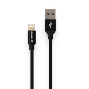 Дата кабель USB 2.0 AM to Lightning 1.0m black ColorWay (CW-CBUL004-BK)