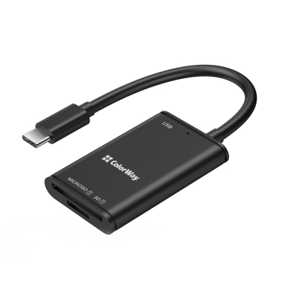 Считыватель флеш-карт ColorWay USB-C to USB 3.0/SD/MicroSD (CW-CR-02)