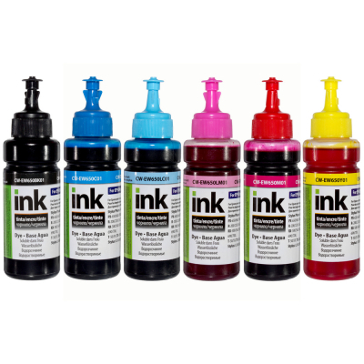 Чернила ColorWay Epson SP R270/290 RX500 TX650 100мл*6 BK/С/M/LС/LM/Y (CW-EW650SET01)
