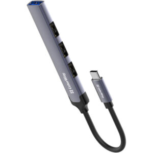 Хаб USB 3.1 Type-C -> 3xUSB-A 2.0,1xUSB-A 3.0  Gray ColorWay