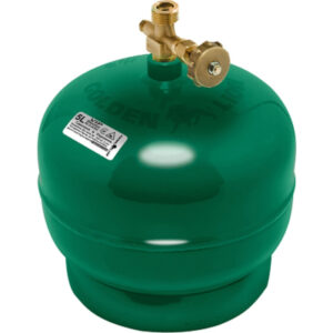 Бытовой газовый баллон Voltronic Golden Lion 2кг (4,8л) + пальник 20354 Green (GL-GBG-2k-48L)