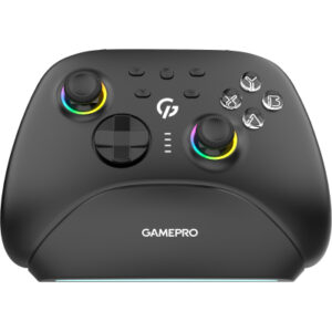 Геймпад GamePro із зарядною станцією BT 5.3/USB/2.4 ГГц (Switch/PC/iOS/Android) RGB Black (GPX13BDOC)