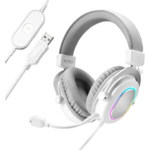 Наушники Fifine H6 RGB 7.1 White (H6W)