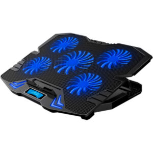 Подставка для ноутбука IceCoorel 10-15", 1*125mm 1400 RPM + 4*70mm 2500 RPM, 2*USB, 365x297x30mm, Blue (K5Bl)